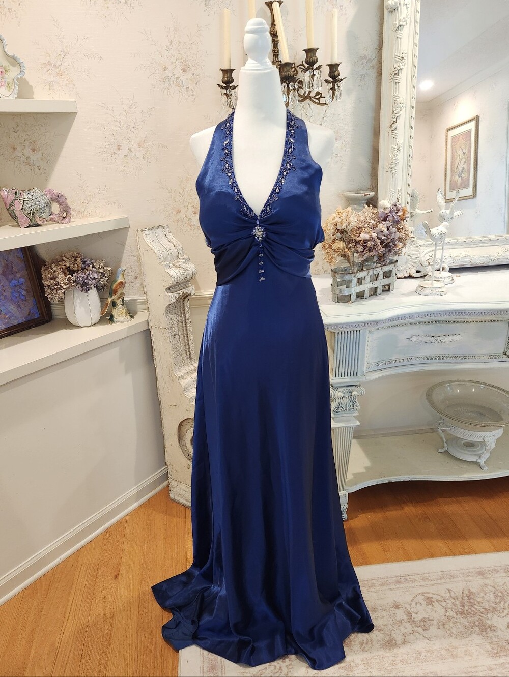 Midnight Blue Niki Livas Evening Dress Homecoming Cruise Cocktail Gown 12
